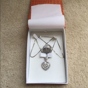 Silver necklace and ring set